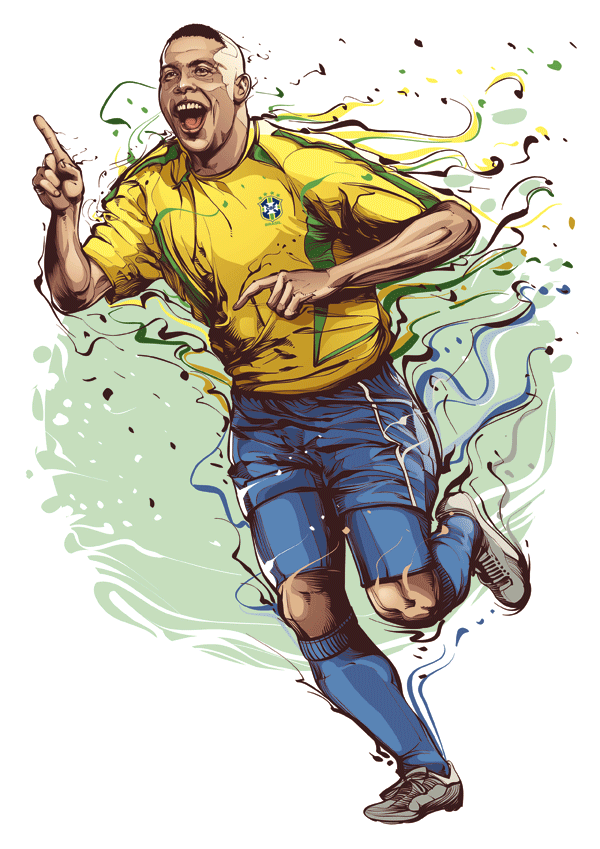 Wallpaper De Futebol Ronaldo Desenho - Brazil Ronaldo T Shirt , HD Wallpaper & Backgrounds