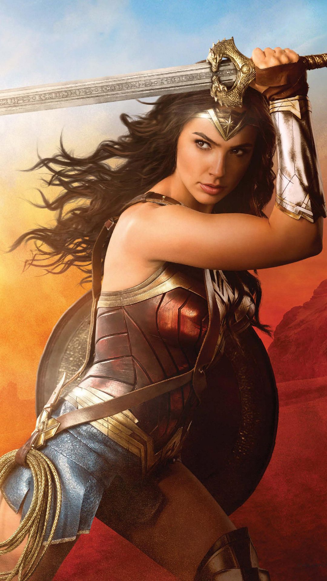 Download Wonder Woman Cover Wide Apple Iphone 6 Hd - Wonder Woman Phone Wallpaper Hd , HD Wallpaper & Backgrounds
