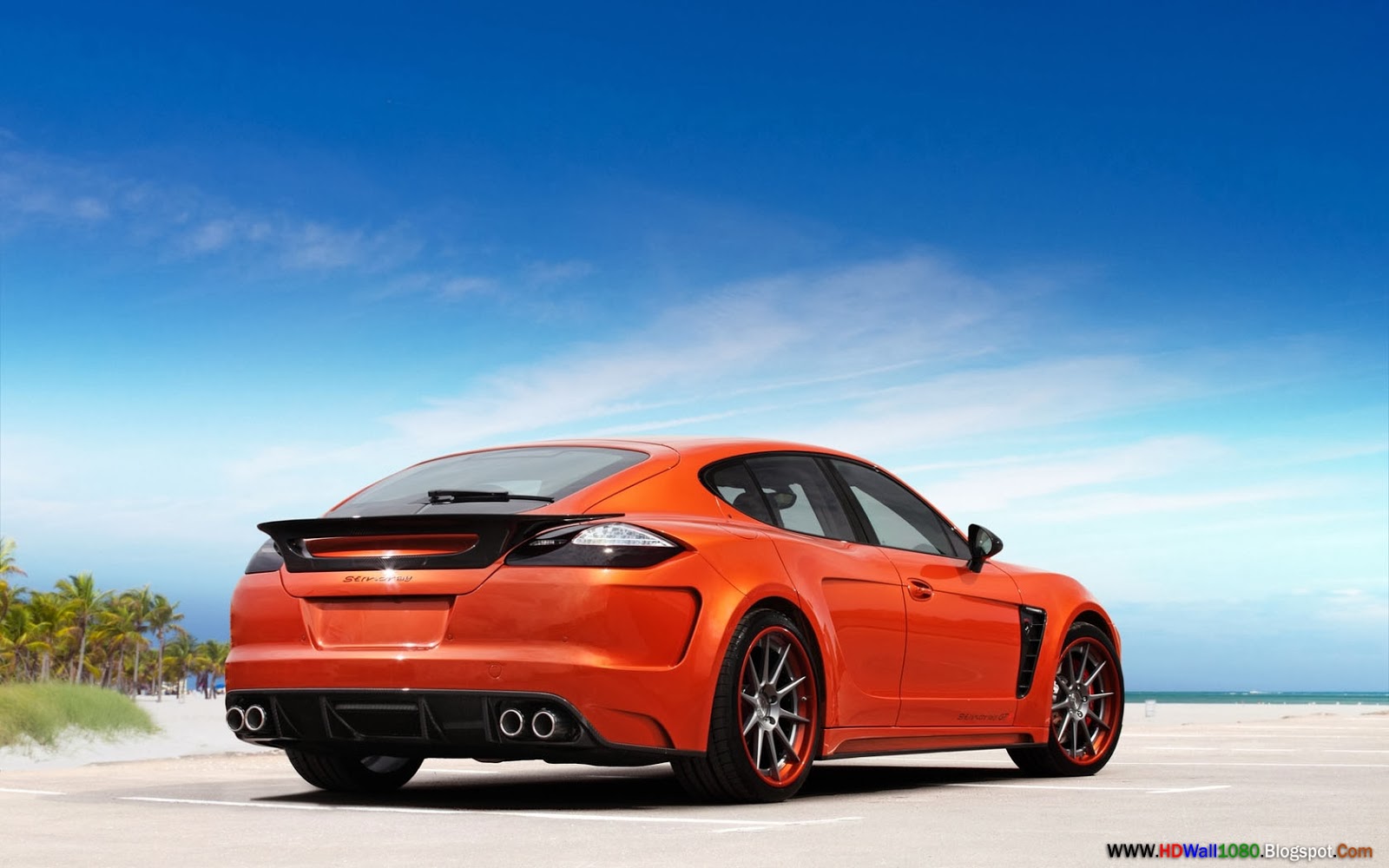 Car Wallpaper Hd 1080p Free Download - Porsche Panamera Laranja , HD Wallpaper & Backgrounds