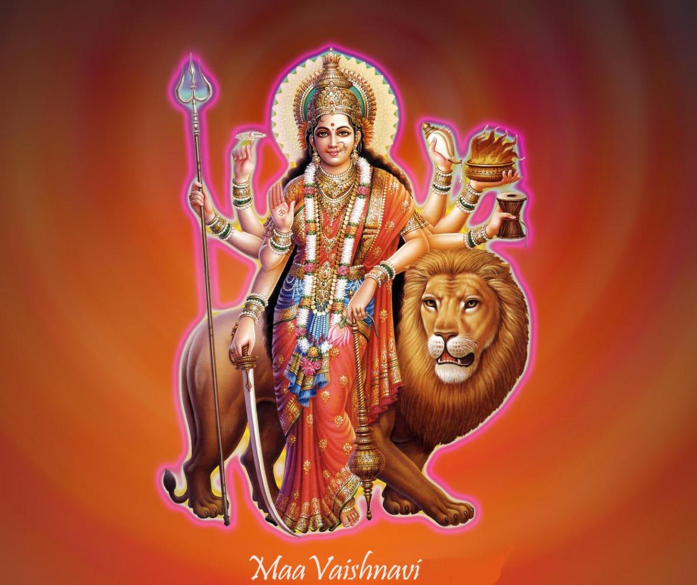 Download Maa Vaishno Devi - Jai Mata Di Hd , HD Wallpaper & Backgrounds