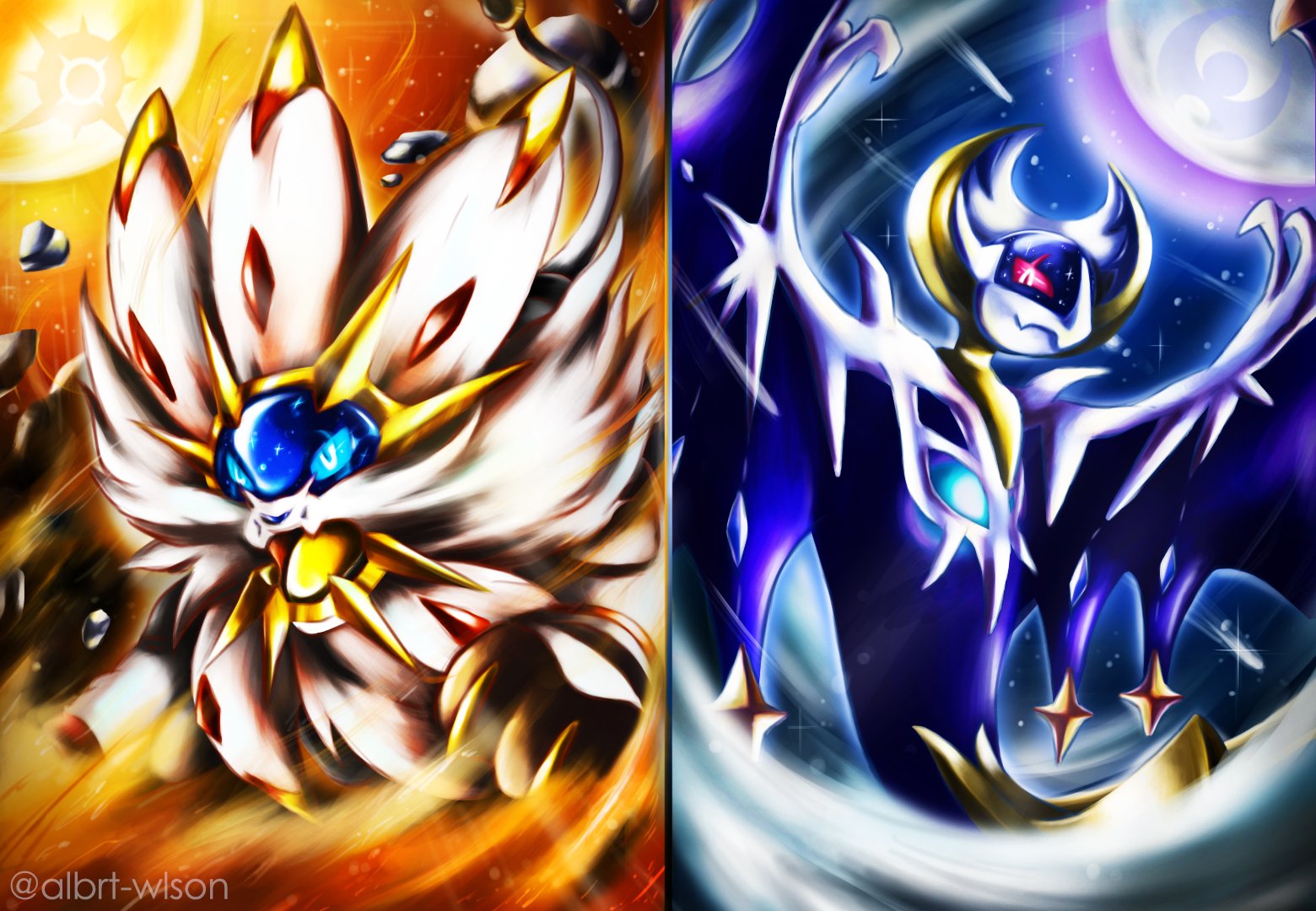 Sun And Moon Hd Wallpapers - Sun And Moon Background Pokemon , HD Wallpaper & Backgrounds