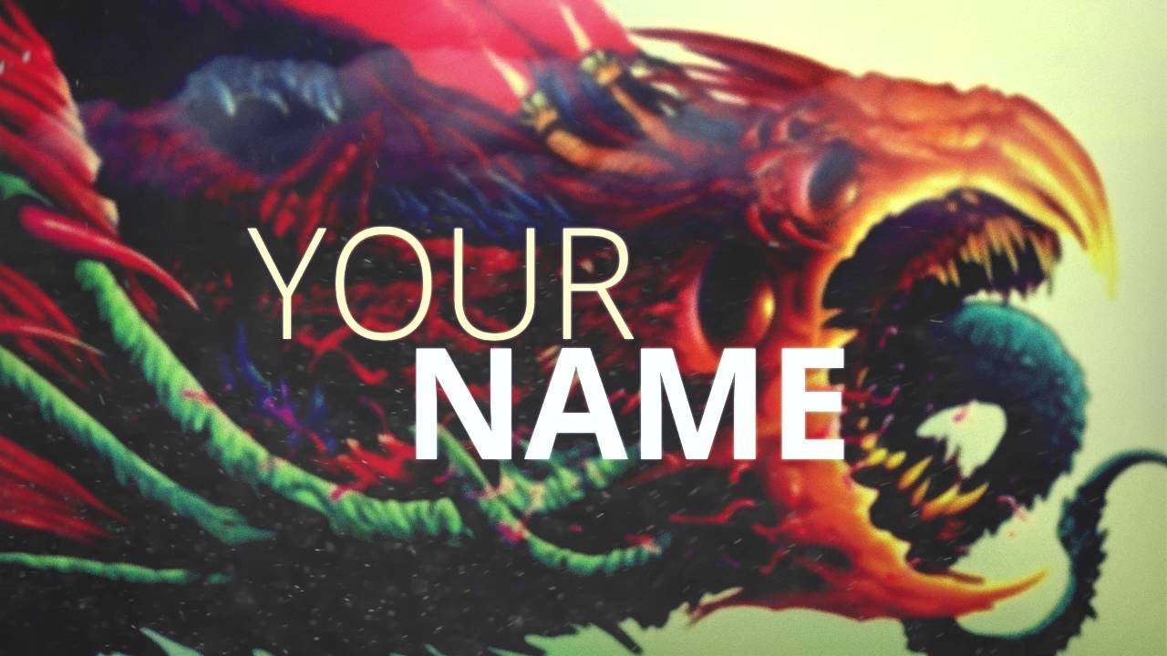 Free Gaming Logo Template - Csgo Hyper Beast Skin , HD Wallpaper & Backgrounds