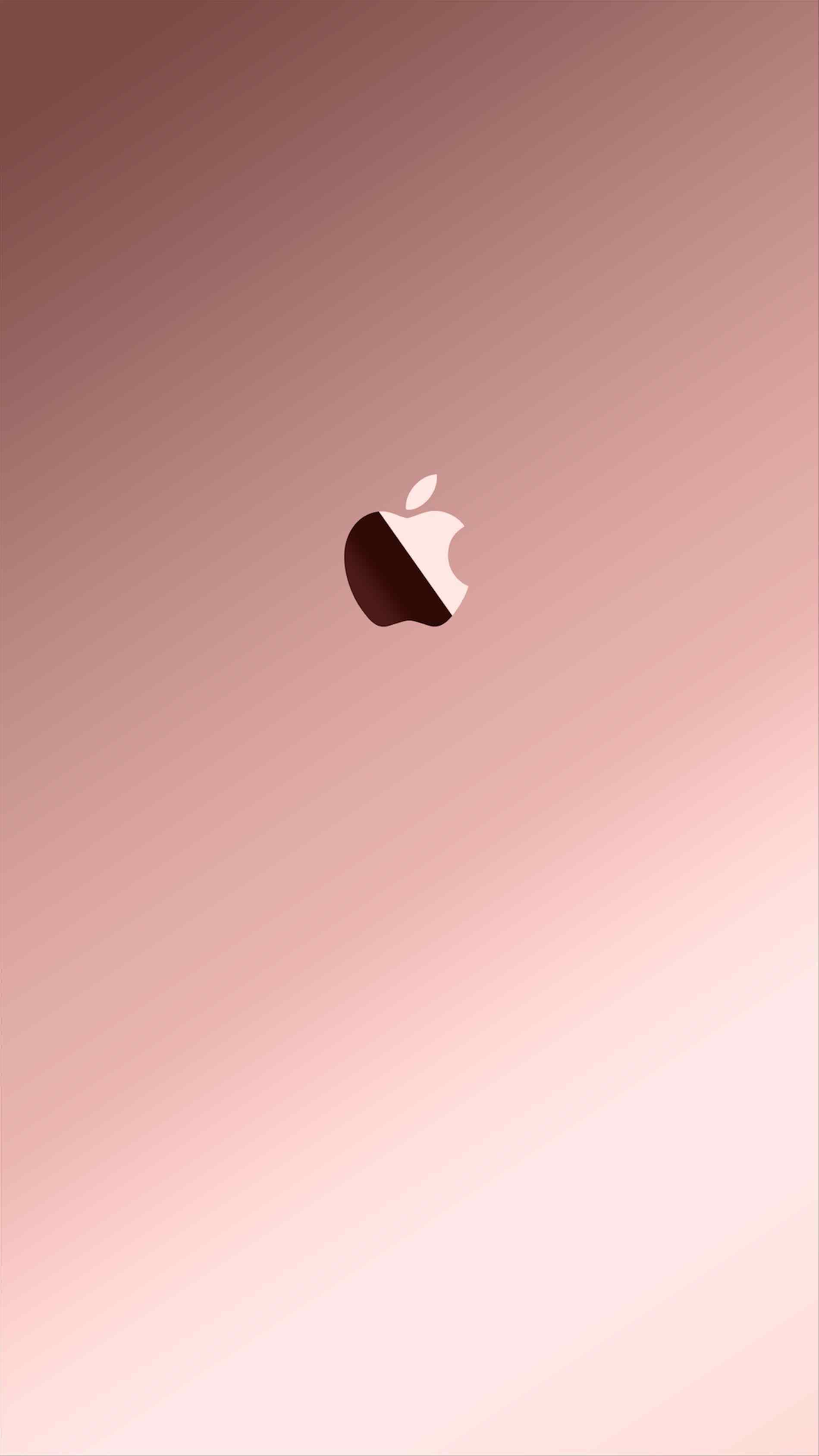 Pink - Apple Logo Rose Gold , HD Wallpaper & Backgrounds