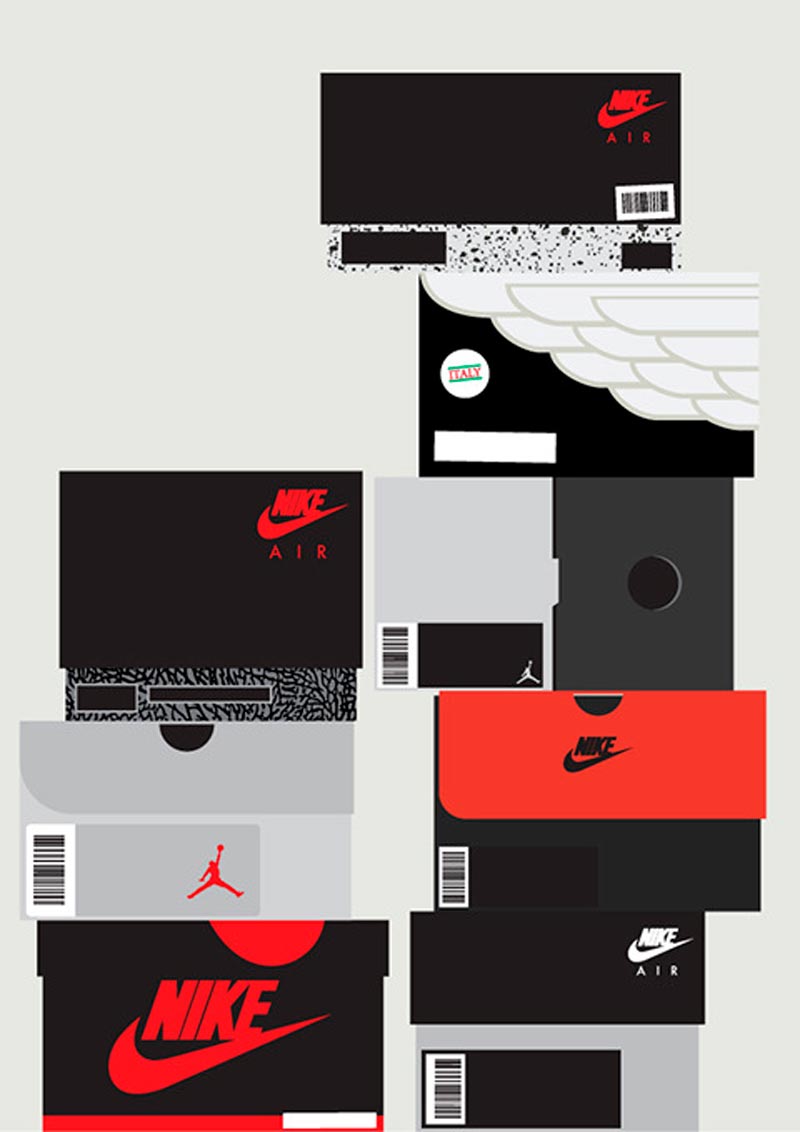 Sneakerhead Wallpaper Iphone 6 - Cartoon Jordan Shoe Boxes , HD Wallpaper & Backgrounds