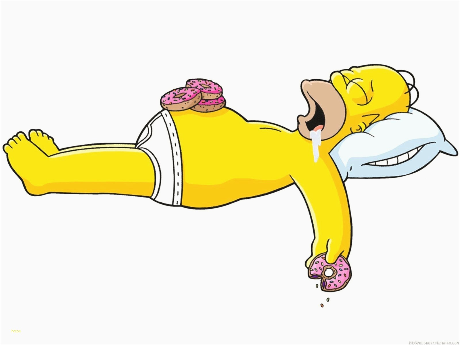 Simpsons Wallpaper Beautiful Homer Simpson Wallpapers - Homer Simpson Donut Sleeping , HD Wallpaper & Backgrounds