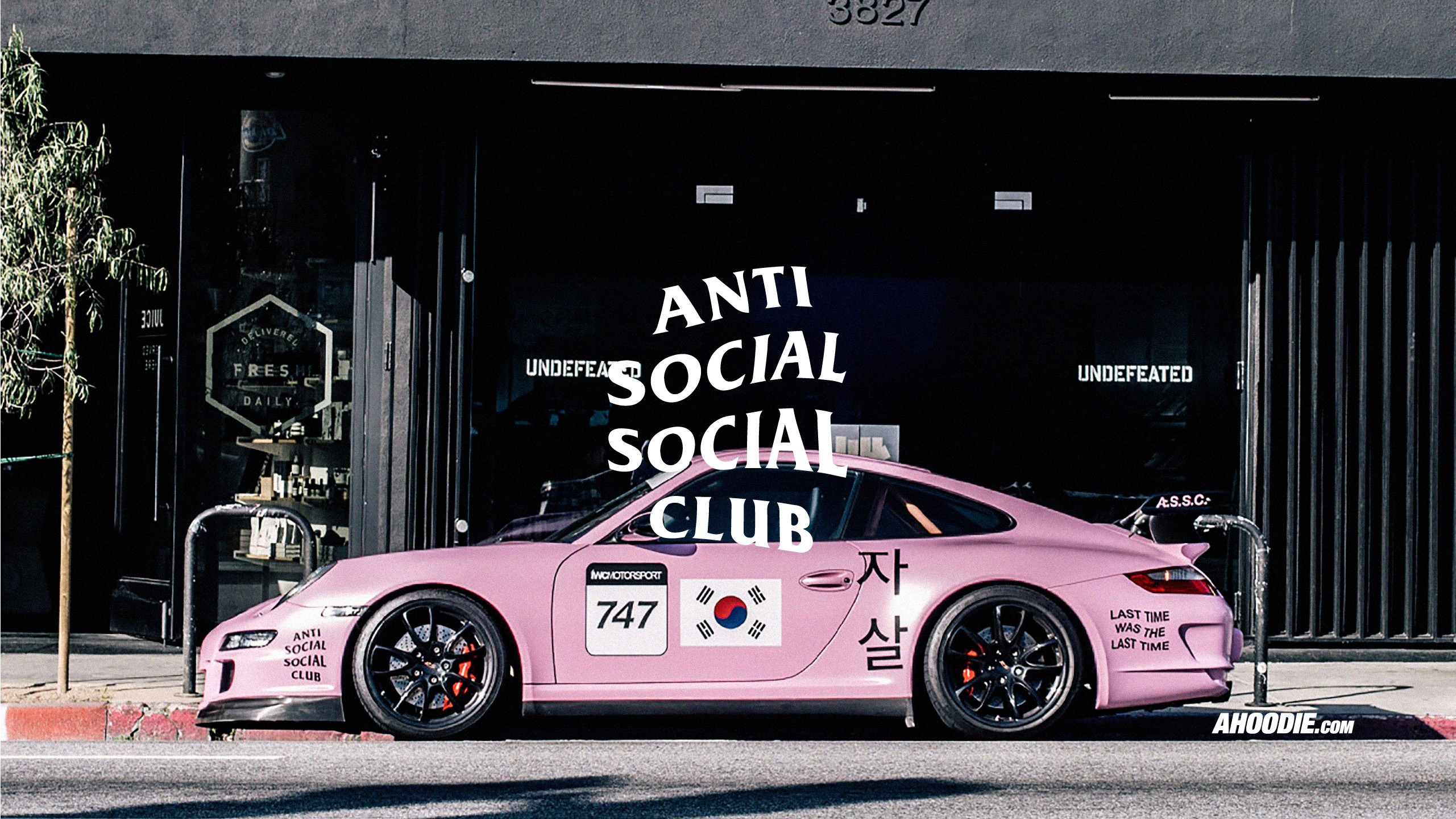 Anti Social Social Club Pink Porsche Wallpaper - Iphone 8 Plus Hypebeast , HD Wallpaper & Backgrounds