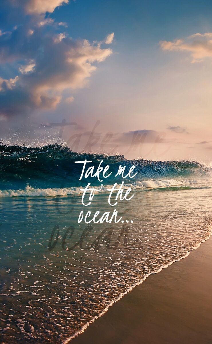 Cute Beach Wallpaper - Iphone Wallpaper Ocean Quotes , HD Wallpaper & Backgrounds