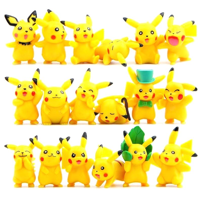 Pikachu Cute Lot Toys 3 Pocket Monster Cute Action - Juguetes De Pikachu , HD Wallpaper & Backgrounds