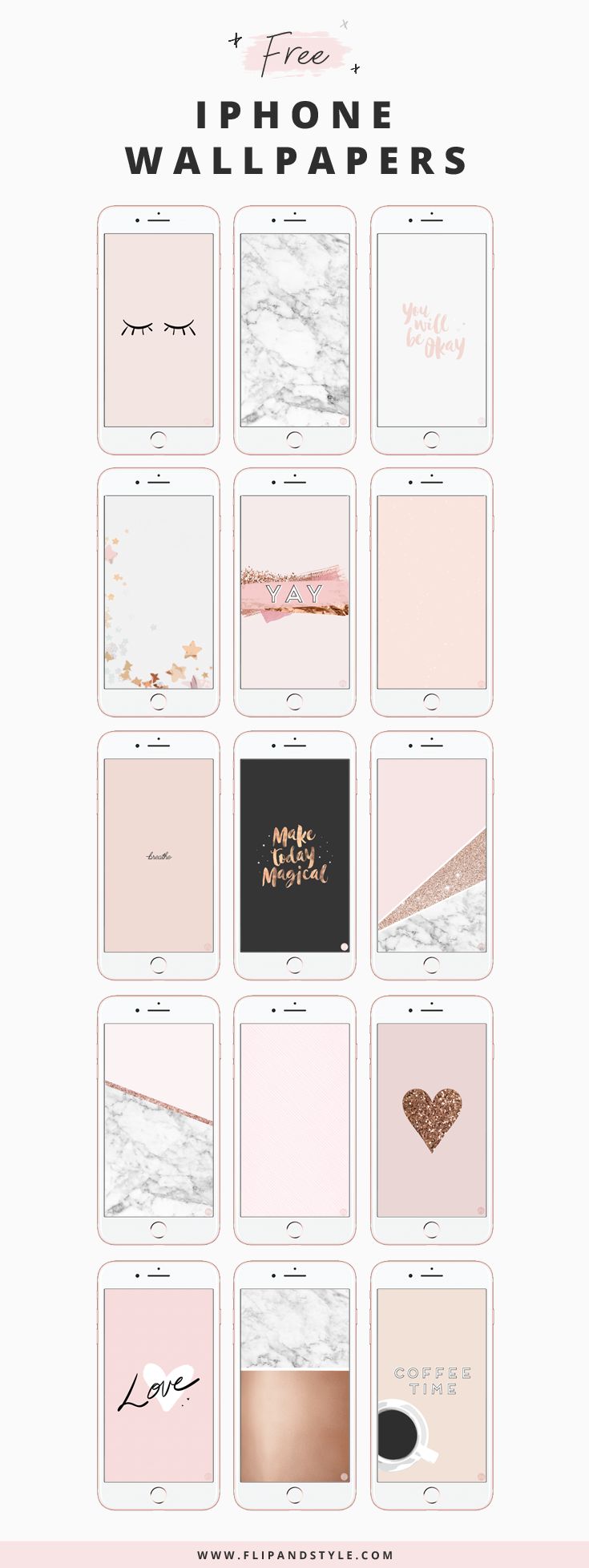 Free Iphone Wallpaper - Rose Gold Cute Aesthetic , HD Wallpaper & Backgrounds