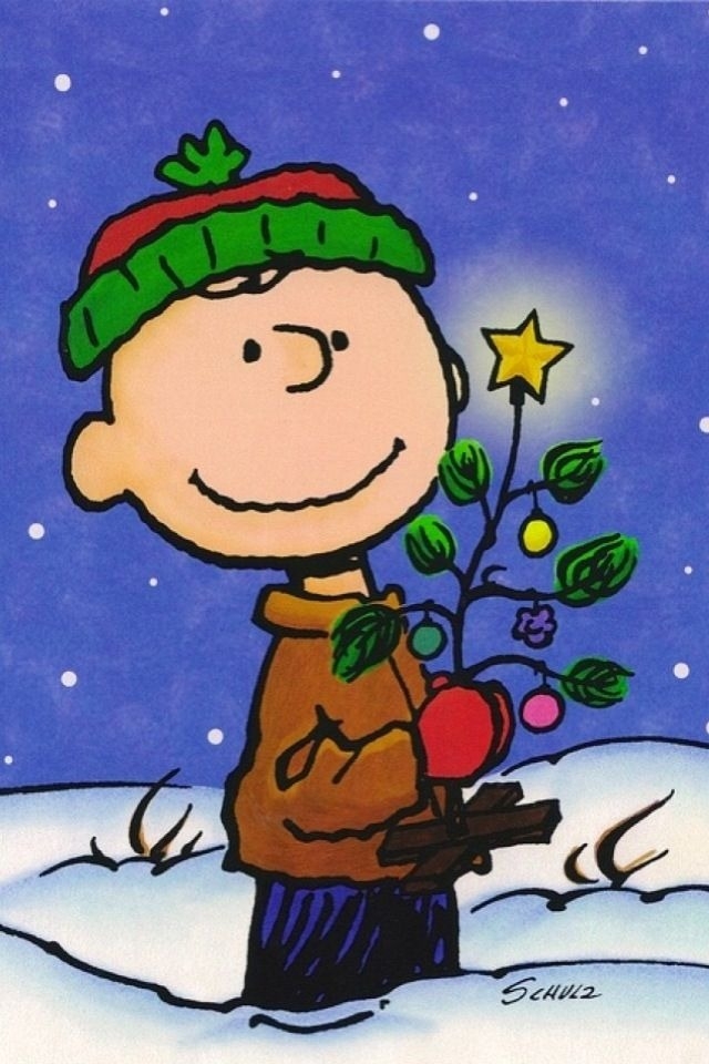 Peanuts Wallpaper For Iphone Wallpapersafari Intended - Charlie Brown Holding Christmas Tree , HD Wallpaper & Backgrounds