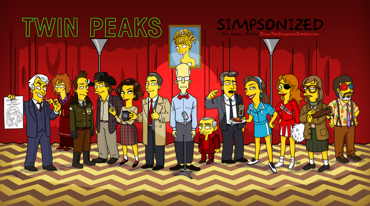 Twin Peaks Wallpaper - Twin Peaks Simpsons , HD Wallpaper & Backgrounds