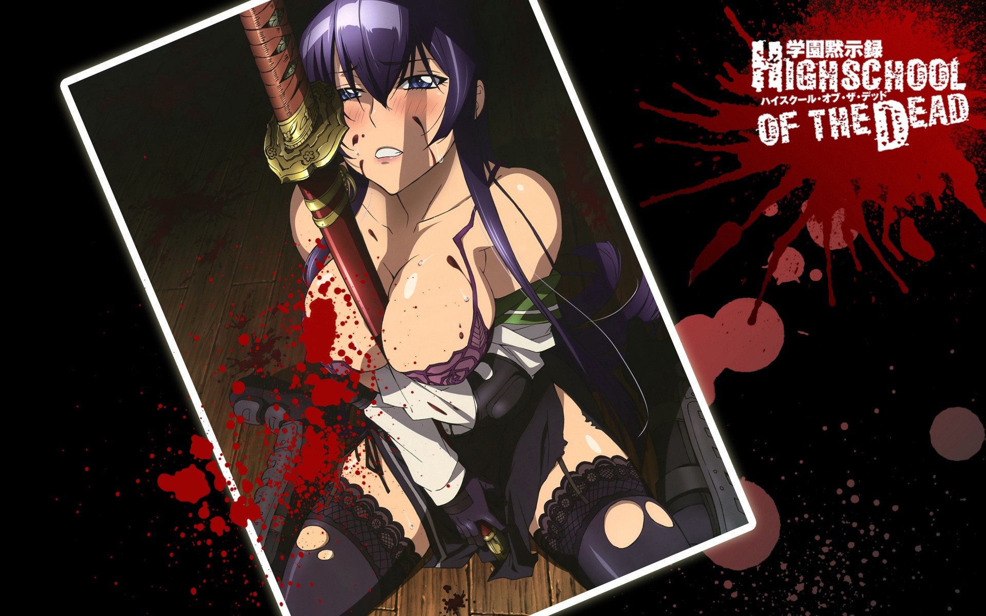 Highschool Of The Dead Wallpaper - Anime High School Zombies , HD Wallpaper & Backgrounds