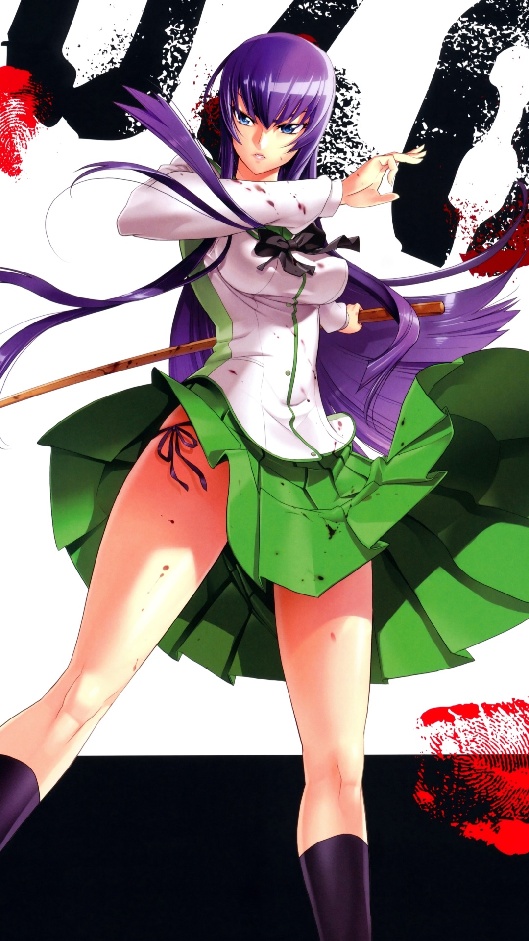 Highschool Of The Dead Saeko Busujima - Saeko Busujima Render , HD Wallpaper & Backgrounds