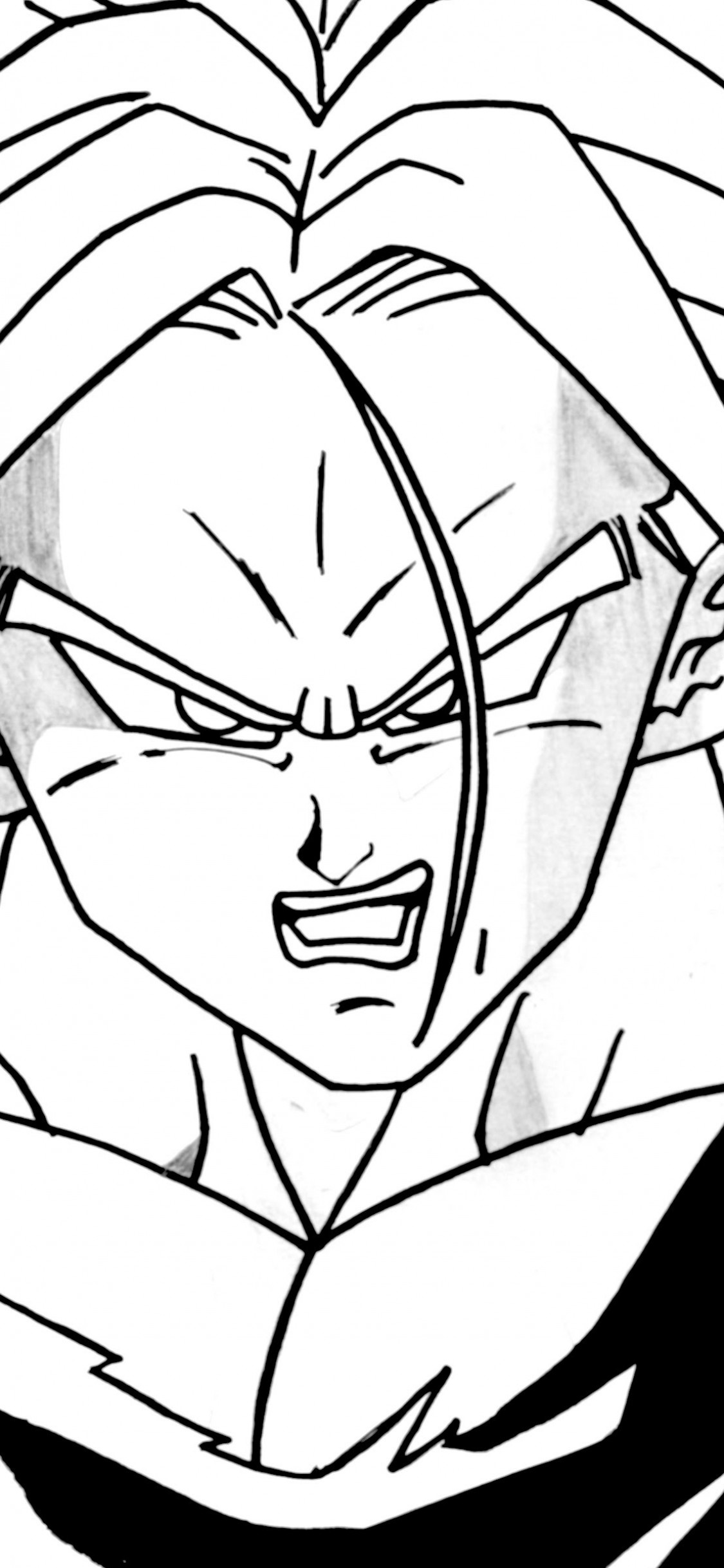Download Future Trunks Is Badass Future Trunks Hair Line Art