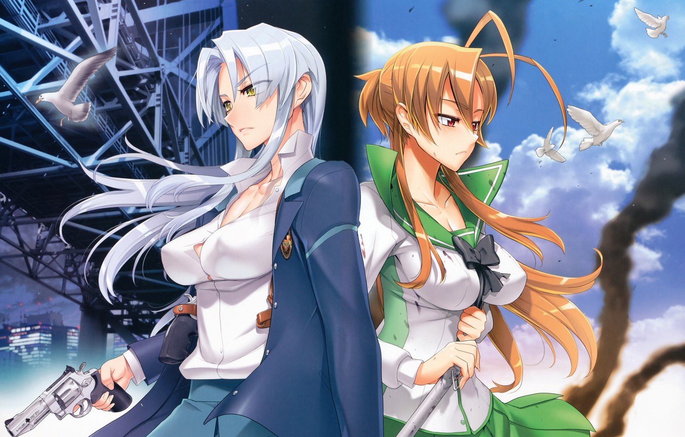 Photo Wallpaper Weapons Girls Anime Art Highschool Highschool Of The Dead Rei Hd Wallpaper Backgrounds Download