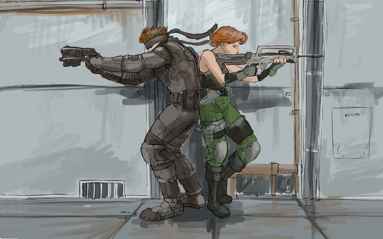 #solid Snake, #metal Gear Solid Wallpaper - Metal Gear Solid Snake Meryl , HD Wallpaper & Backgrounds