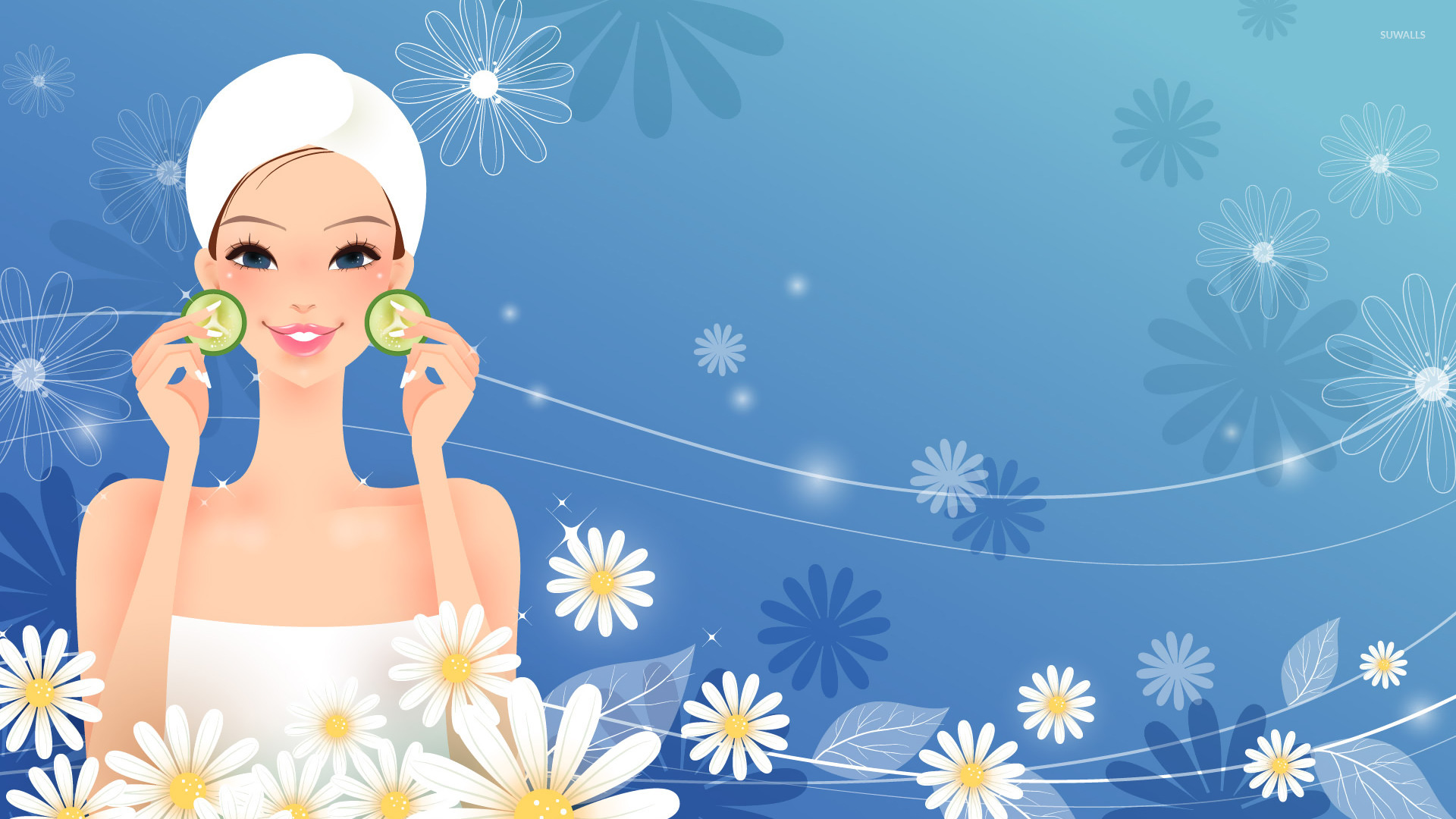 Woman At The Spa Wallpaper - Wall Paper Spa , HD Wallpaper & Backgrounds