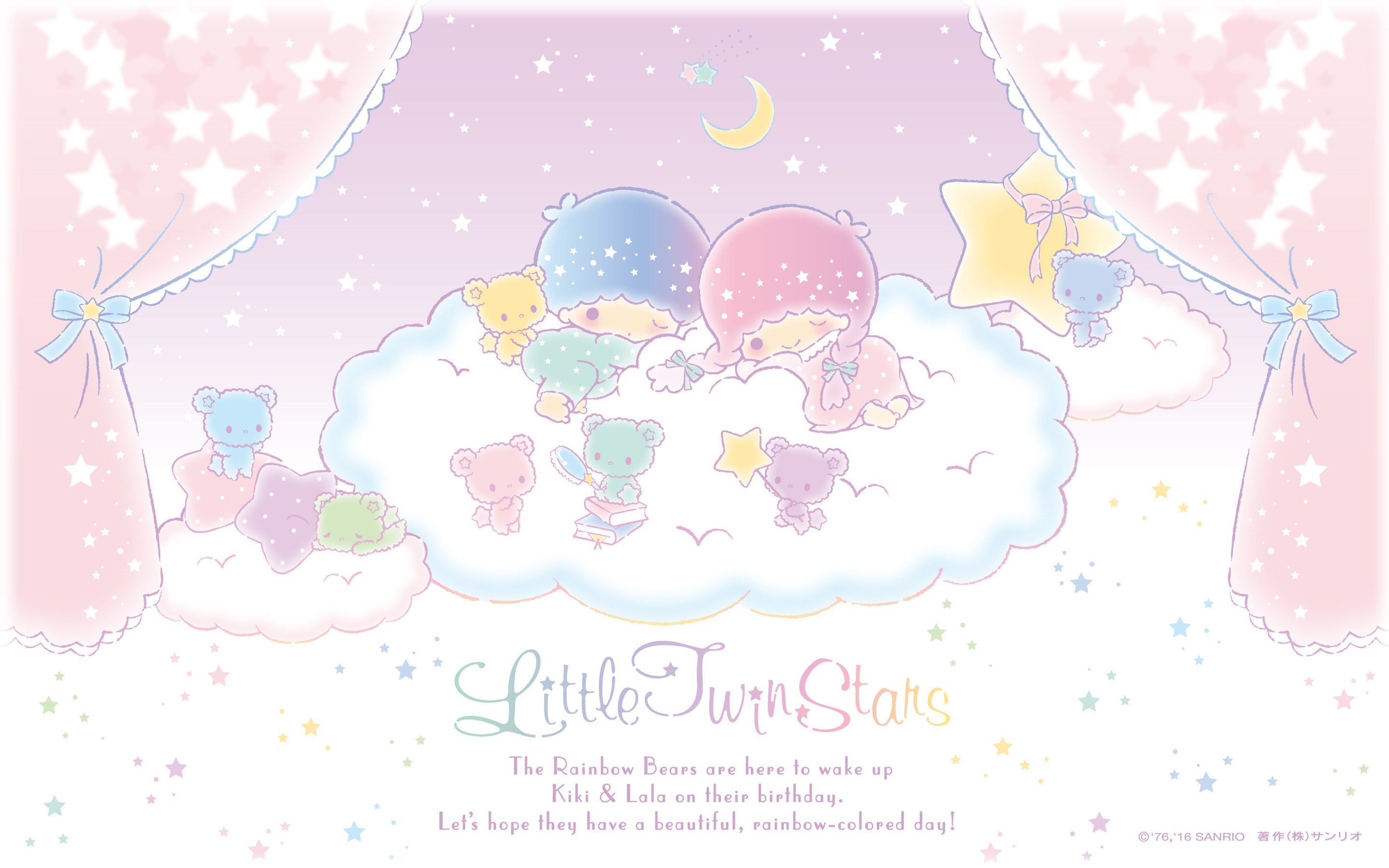 Little Twin Stars Wallpaper - Little Twin Stars Background , HD Wallpaper & Backgrounds