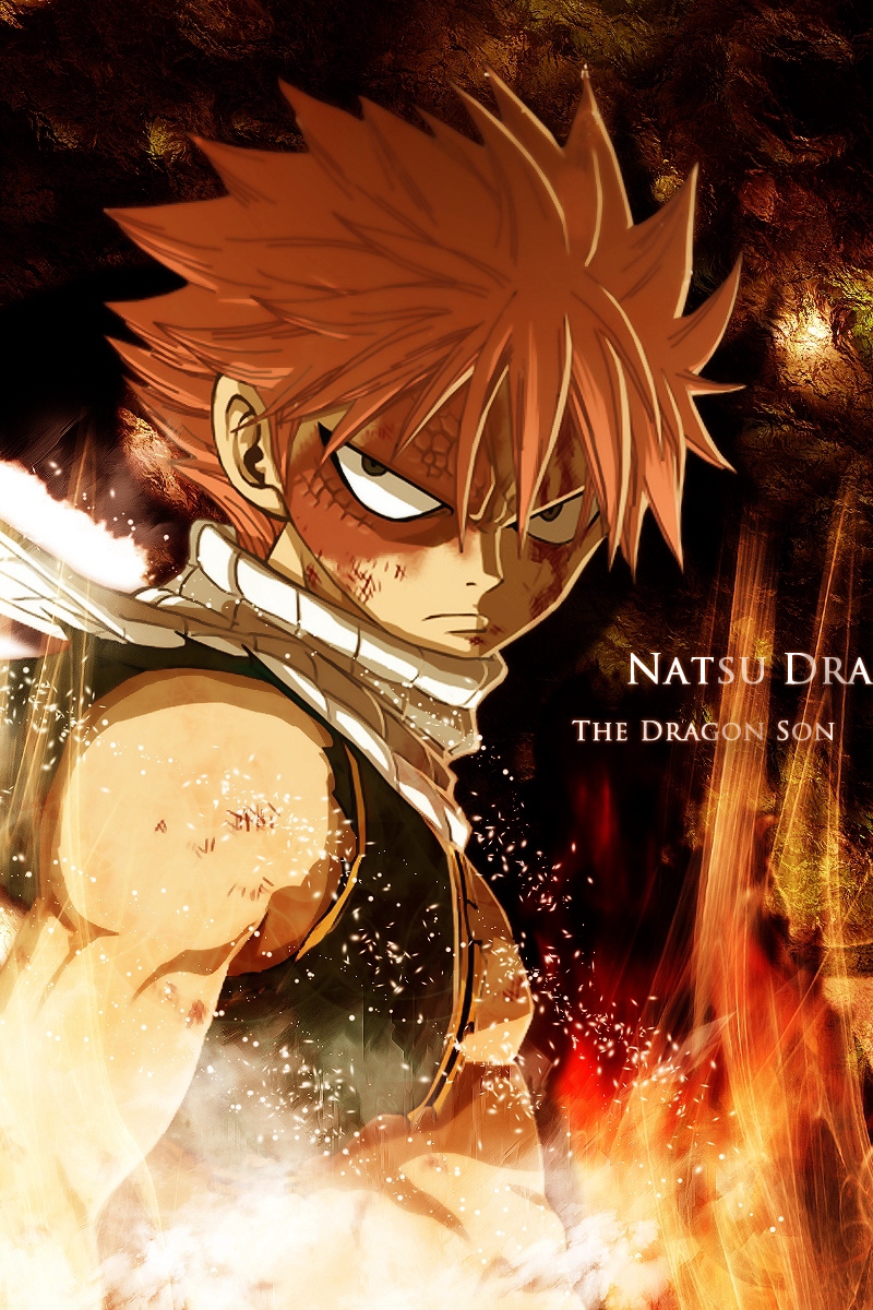 Wallpaper Fairy Tail, Natsu Dragneel, Boy, Look, Fire - Fairy Tail Iphone 6 , HD Wallpaper & Backgrounds