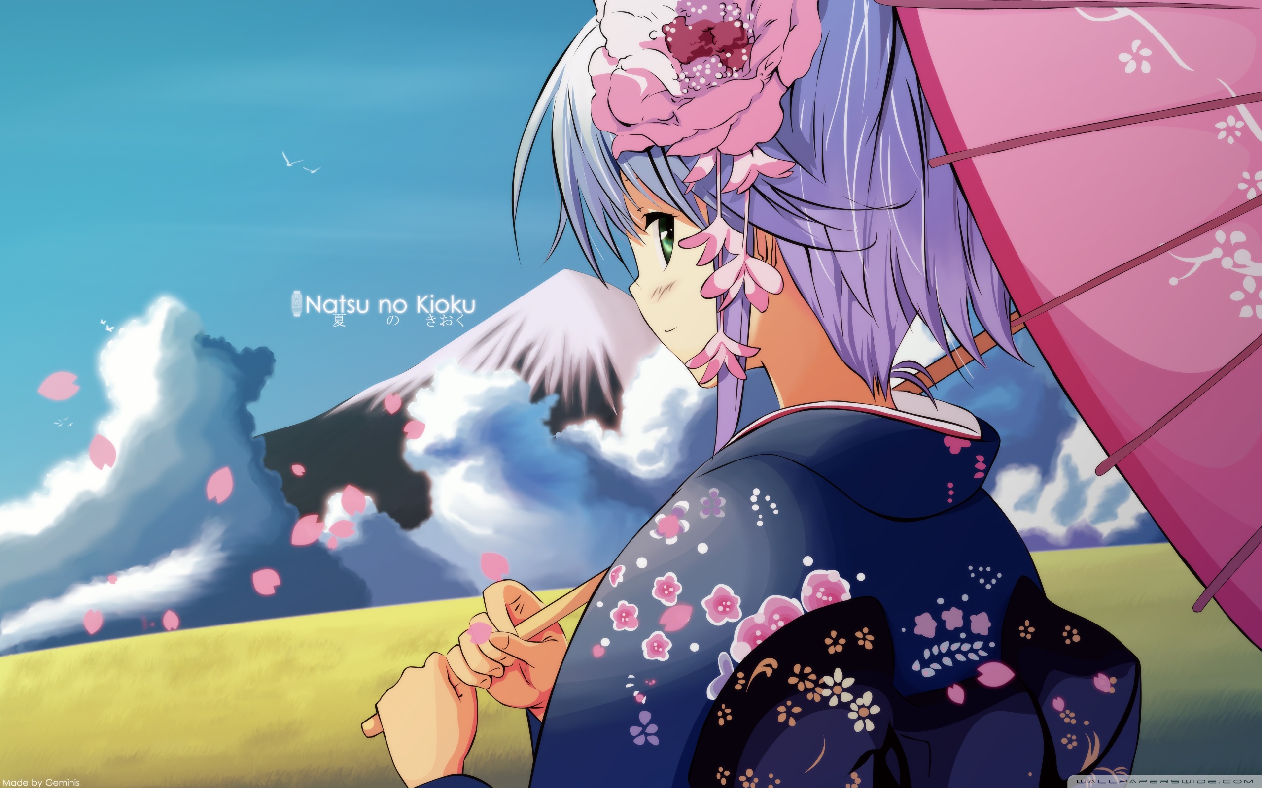Related Wallpapers - Umbrella Anime Kimono , HD Wallpaper & Backgrounds
