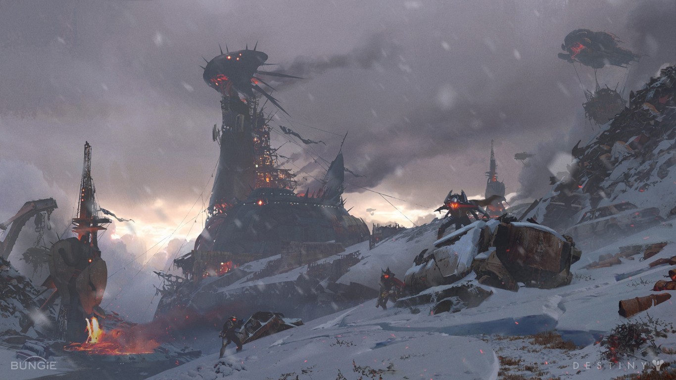 Destiny, War, Robots, Snow, Artwork - Destiny 2 New Concept Art , HD Wallpaper & Backgrounds