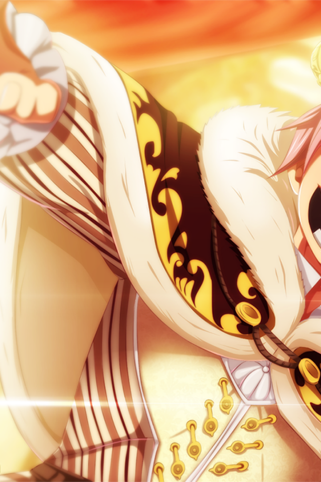 Natsu Dragneel, Yelling, Crown, Cape, Fairy Tail - Fairy Tail Natsu Wallpaper Iphone , HD Wallpaper & Backgrounds