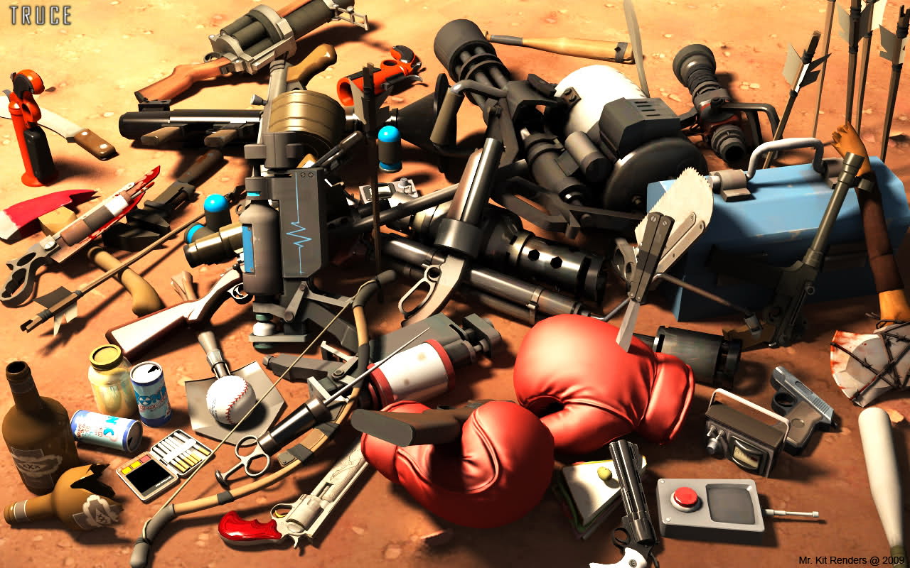 Truce Image And Video Hosting By Tinypic - Tf2 Weapon Pile , HD Wallpaper & Backgrounds