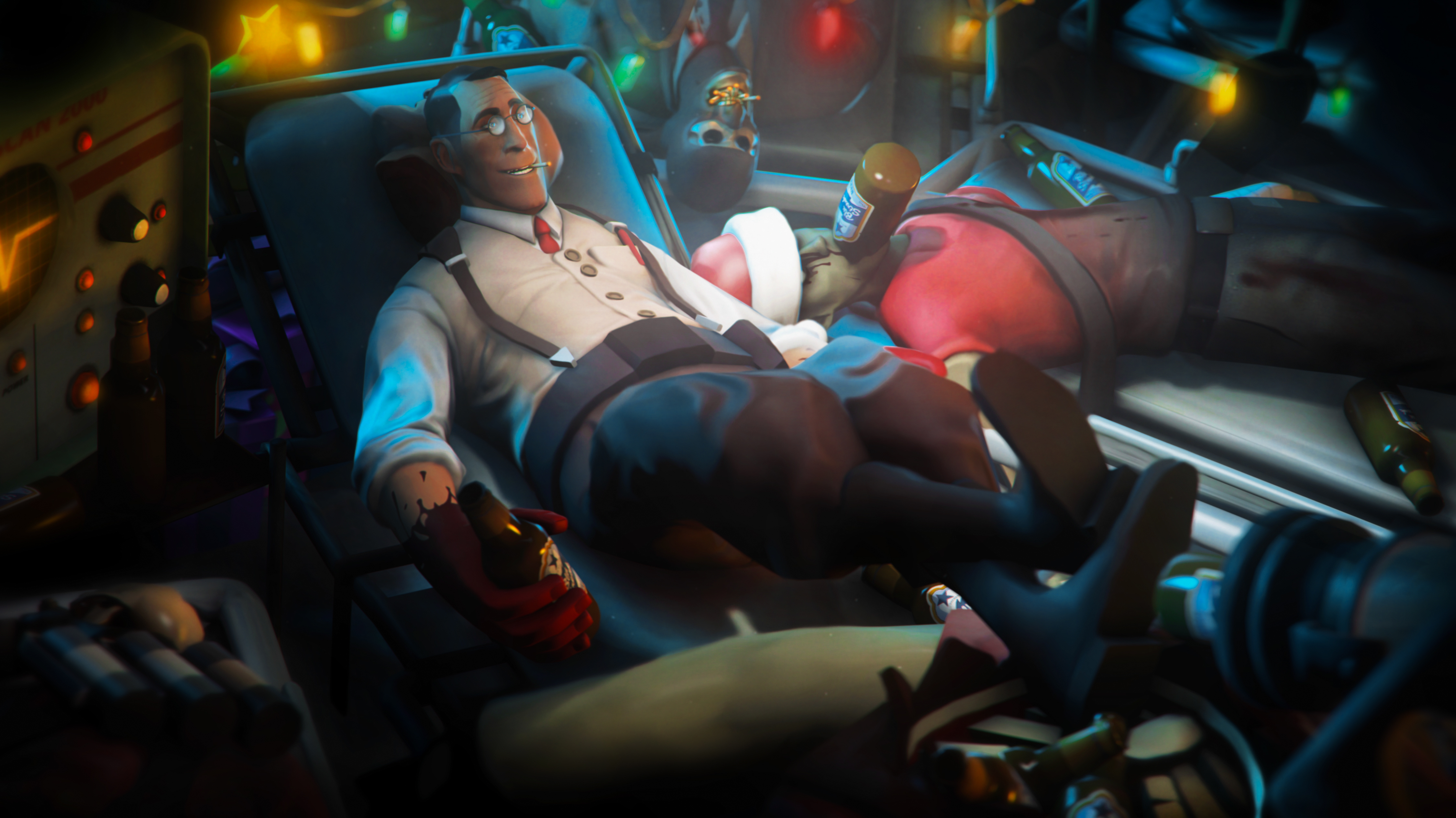 Team Fortress 2 Morgue Medic - Fanart Team Fortress 2 Medic , HD Wallpaper & Backgrounds