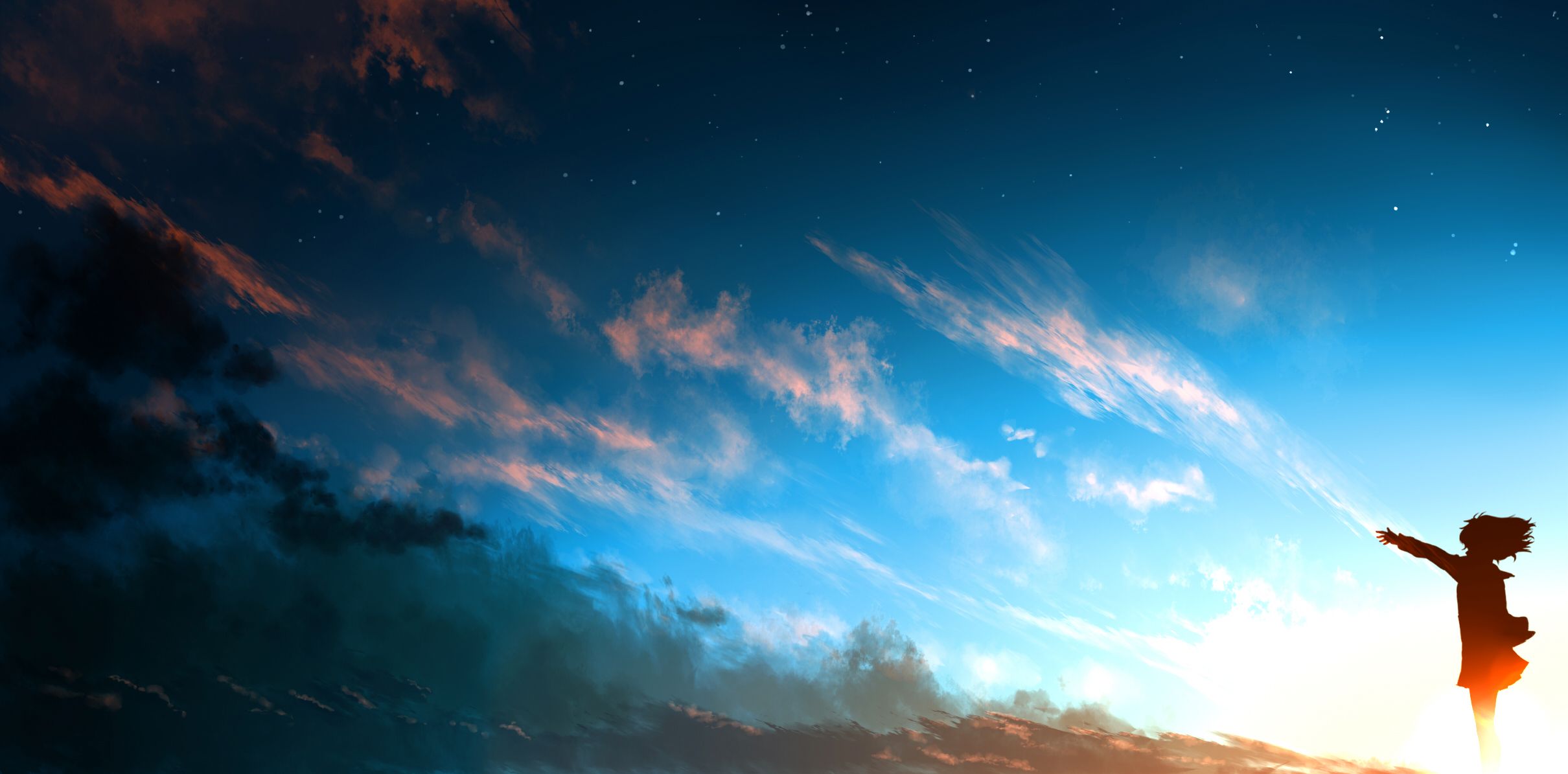 A Small Starry Sky For The Hand By Moody Hd From Gallsource - Kyoukai No Kanata Background , HD Wallpaper & Backgrounds