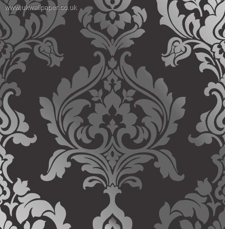 Black And Grey Damask Wallpaper Uk , HD Wallpaper & Backgrounds