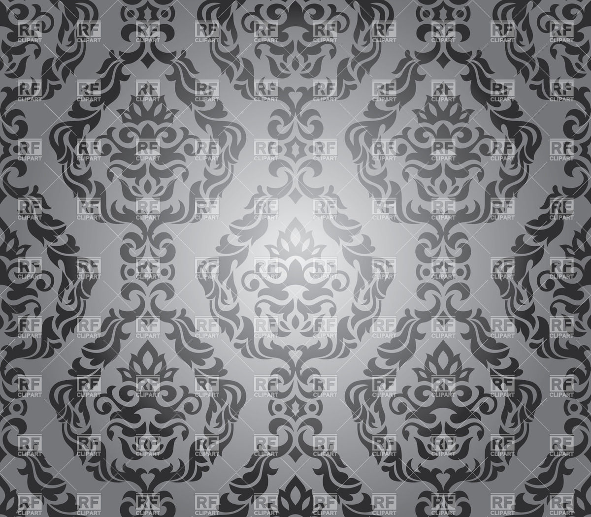 Seamless Dark Damask Wallpaper Vector Image Vector - Wallpaper (#342607