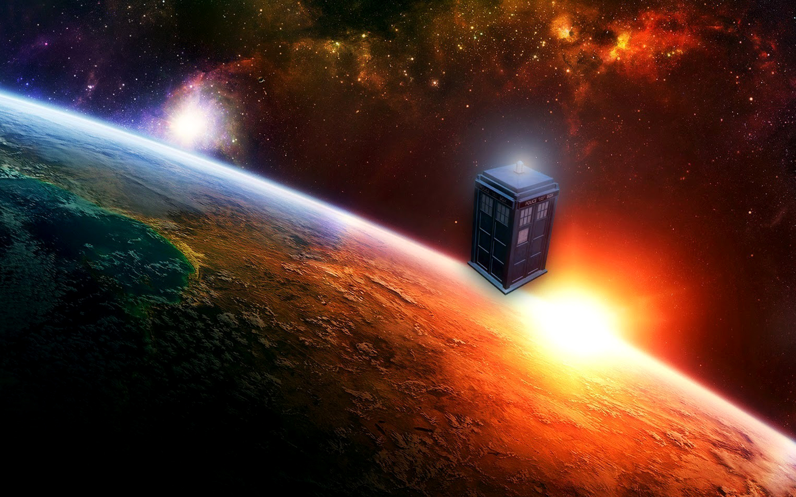 Doctor Who Hình Nền Probably Containing A Telephone - Doctor Who Tardis In Space , HD Wallpaper & Backgrounds