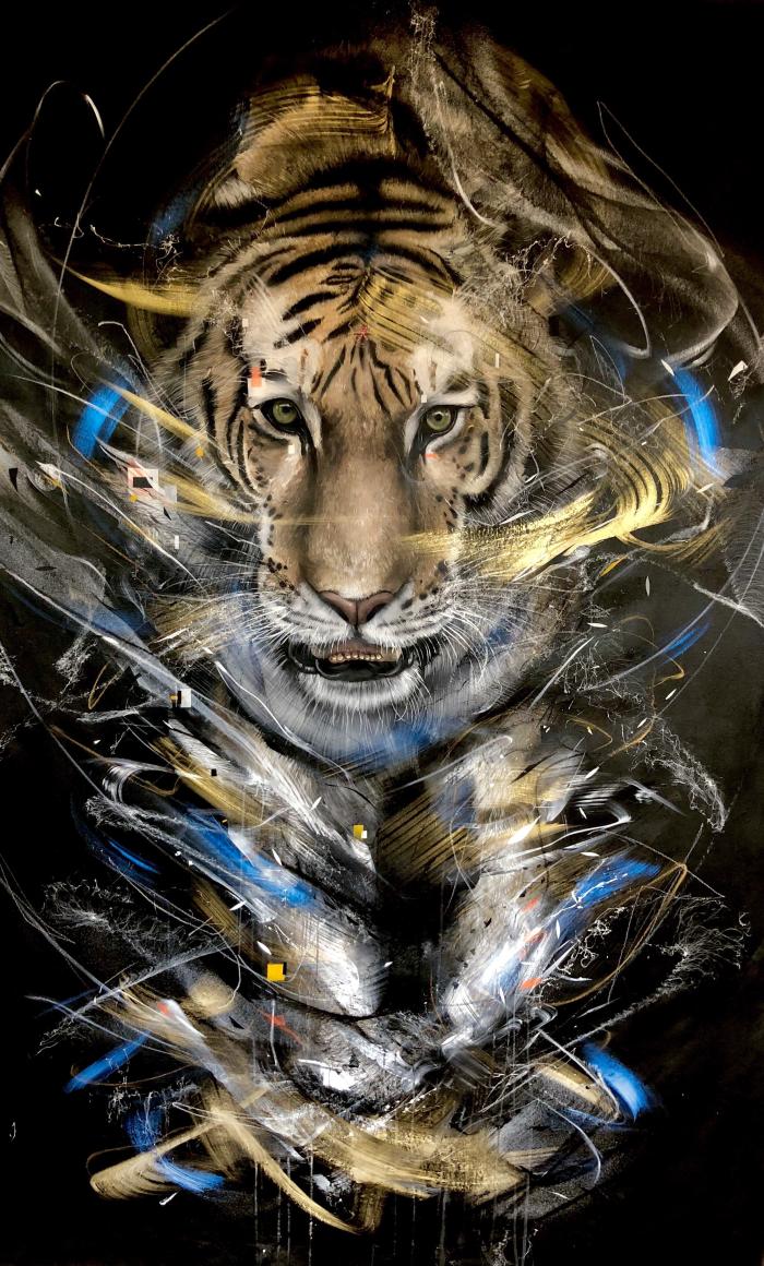 Download Art L7matrix Tiger Wallpaper - Bengal Tiger , HD Wallpaper & Backgrounds