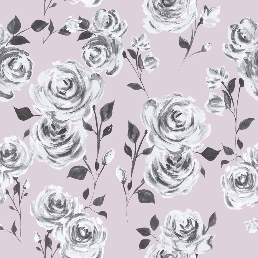 Floral Wallpaper Mural Pink - Garden Roses , HD Wallpaper & Backgrounds