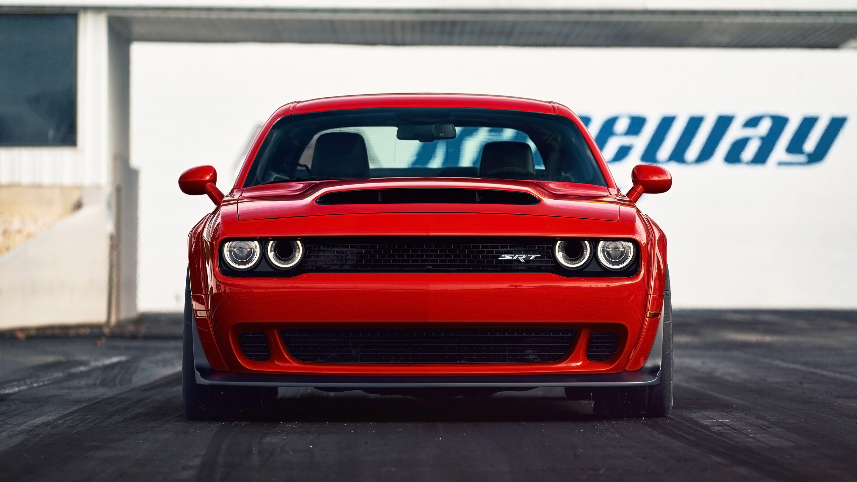 2018 Dodge Challenger Srt Demon - 2018 Dodge Challenger Front , HD Wallpaper & Backgrounds