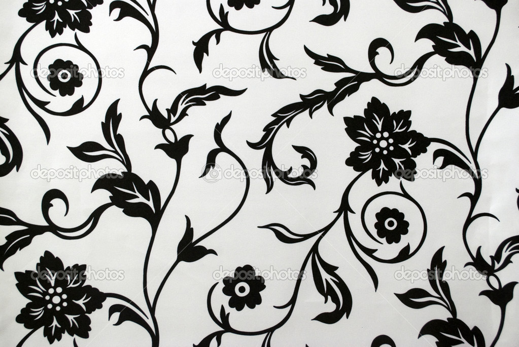 Black White Floral Wallpaper - Flower Wallpaper Pattern Black And White , HD Wallpaper & Backgrounds