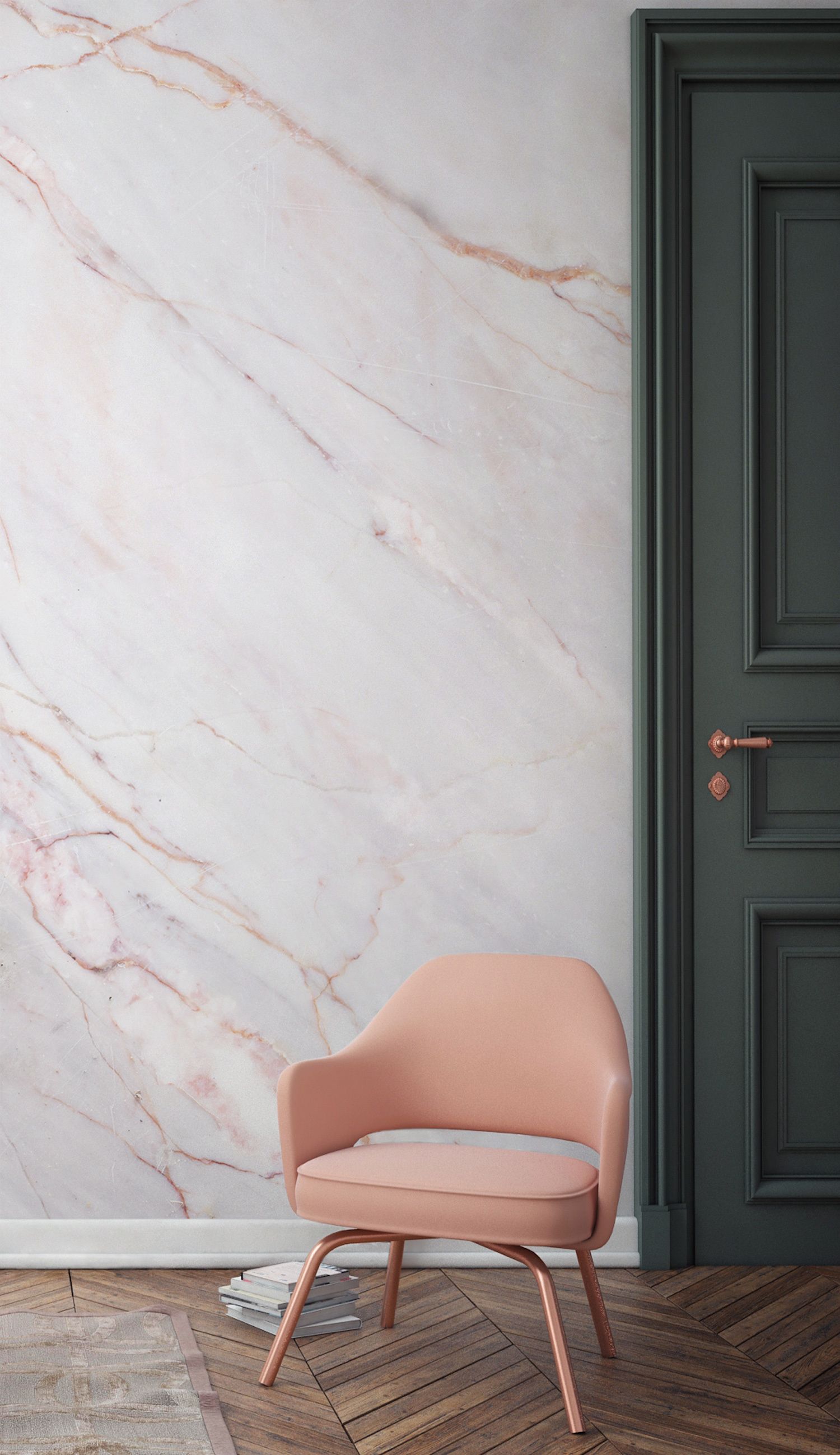 9 Faux-marble Wallpapers That Will Transform Your Home - Pink Marble Wallpaper Mural , HD Wallpaper & Backgrounds