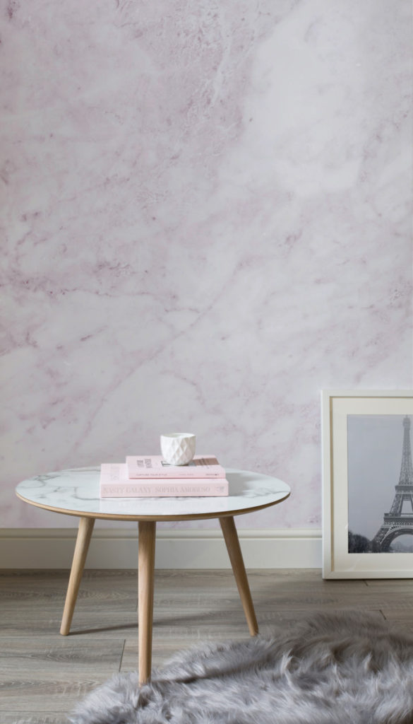 Soft Pink Marble Wallpaper By Murals Wallpaper - Watercolor Wall Living Room , HD Wallpaper & Backgrounds