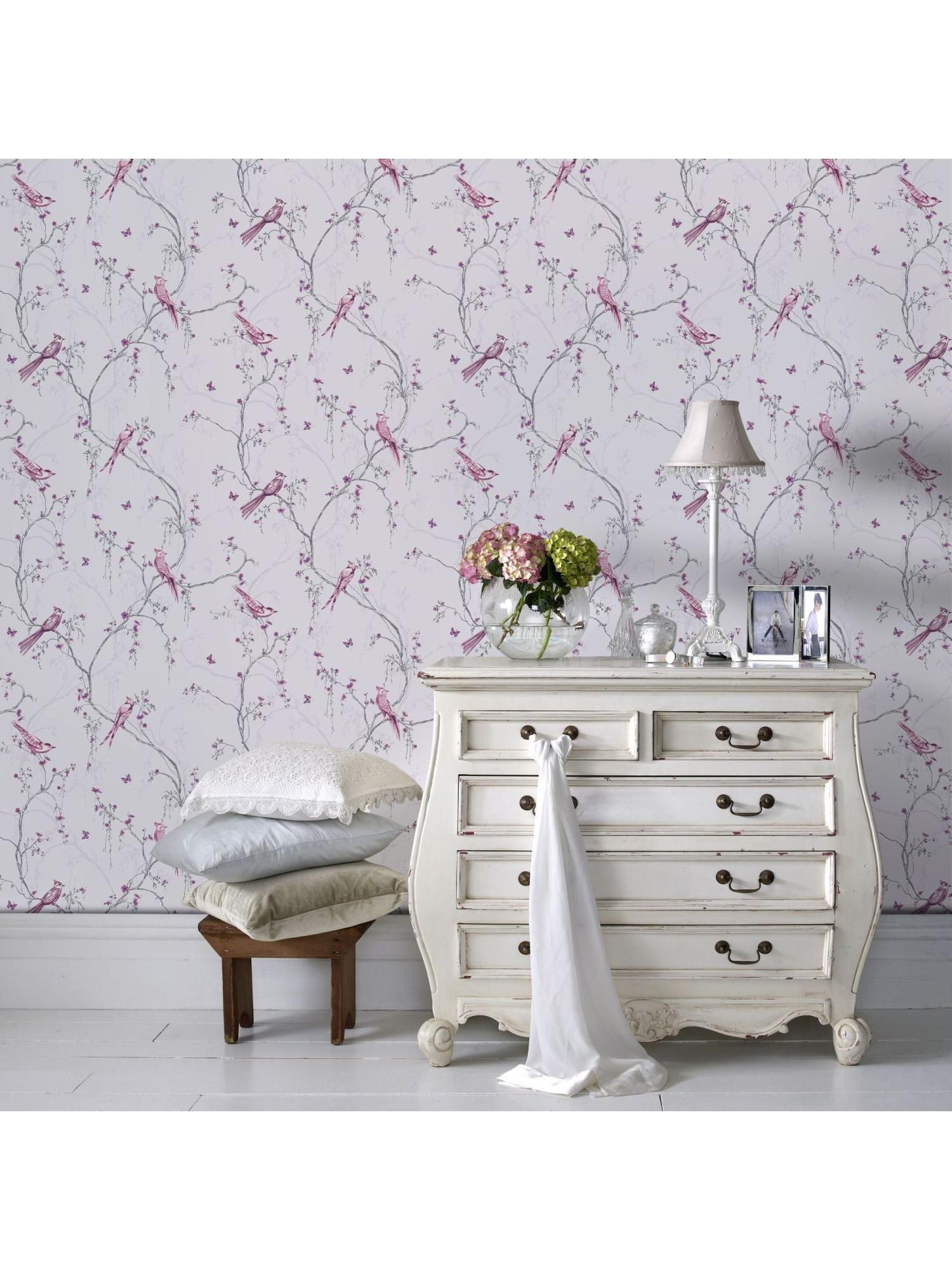 Graham & Brown Songbird Lilac Wallpaper - Superfresco Venetian Damask Grey , HD Wallpaper & Backgrounds