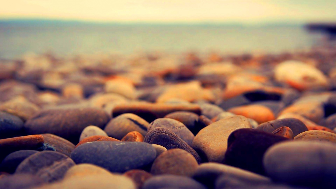 Beach Stones - Pretty Wallpapers Tumblr Landscape , HD Wallpaper & Backgrounds