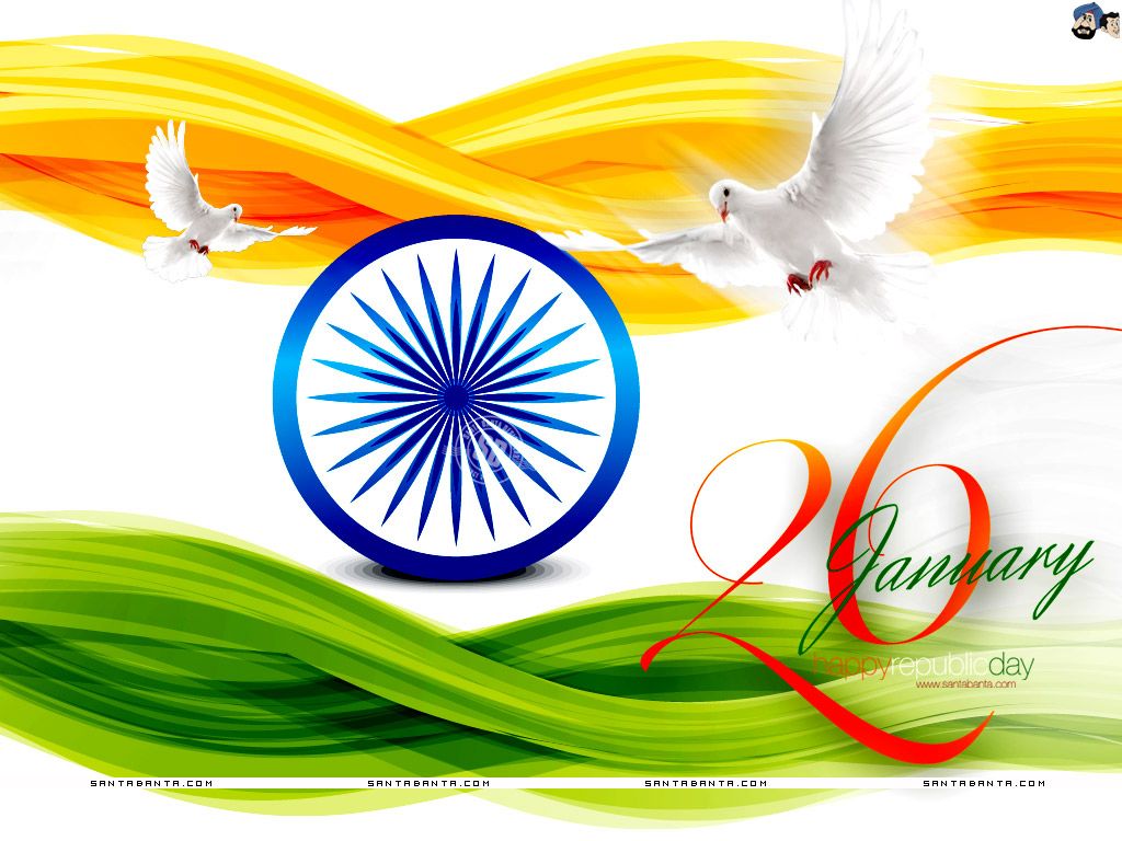 26 January Wallpaper - Happy Republic Day 2019 Wishes , HD Wallpaper & Backgrounds