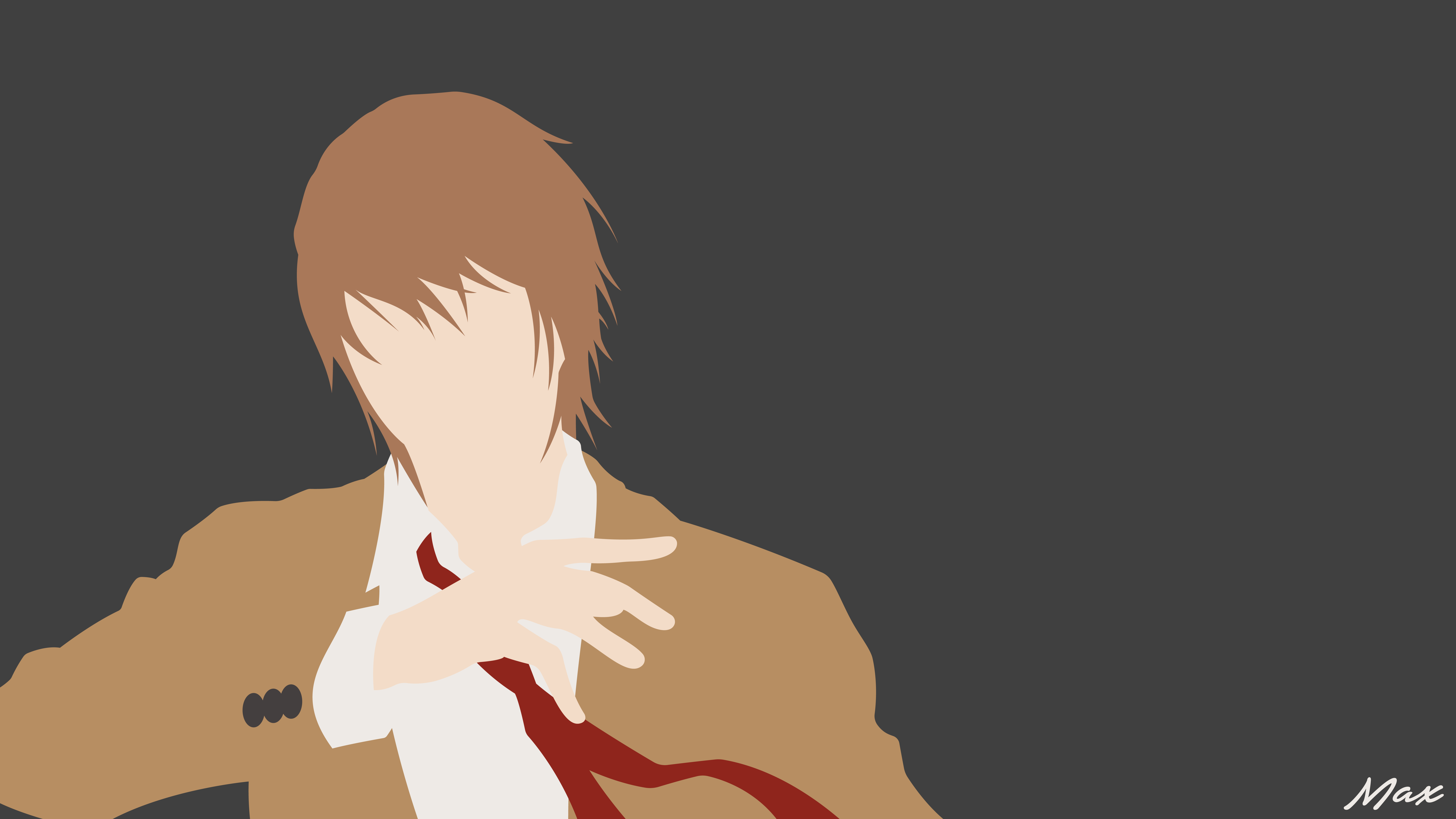 Anime, Light Yagami, Brown Hair, Death Note, Boy, Tie, - Death Note Light Anime , HD Wallpaper & Backgrounds