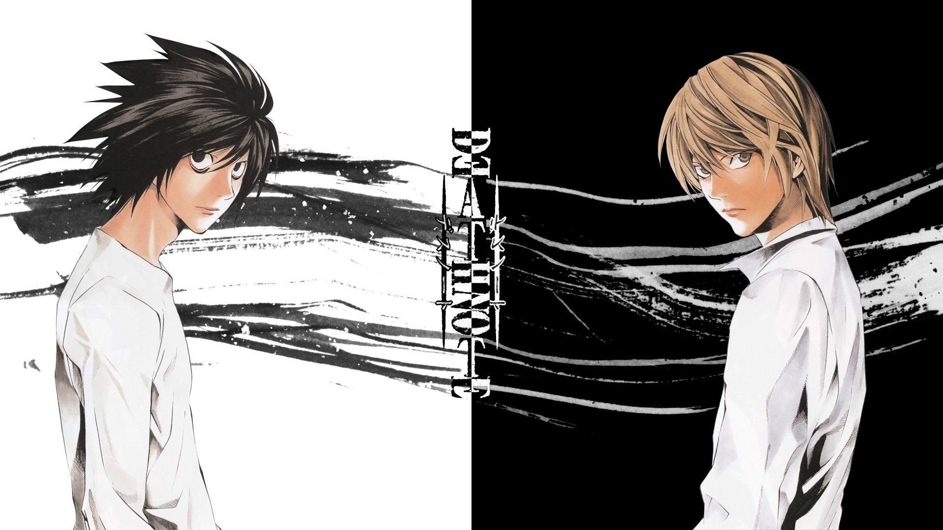 Death Note Light Yagami L Wallpaper - Death Note Wallpaper L And Light , HD Wallpaper & Backgrounds