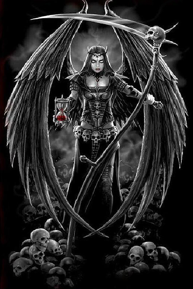 Iphone 4/4s - Angel Of Death Woman , HD Wallpaper & Backgrounds