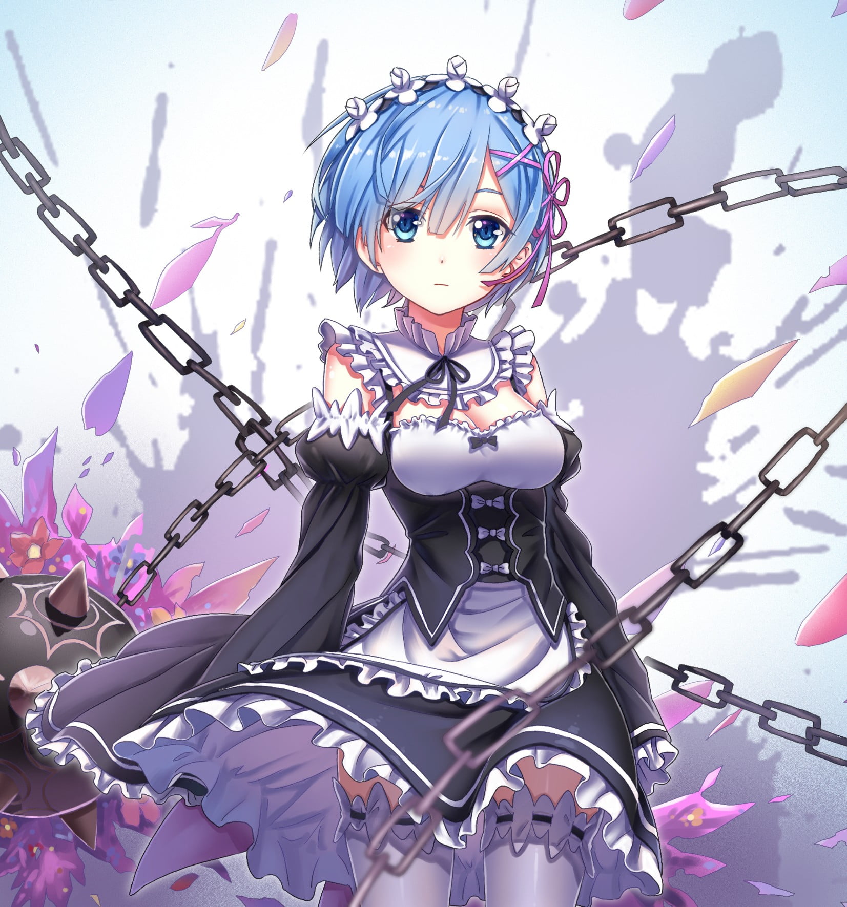 Zero Illustration Hd Wallpaper - Cute Anime Girl Rem , HD Wallpaper & Backgrounds