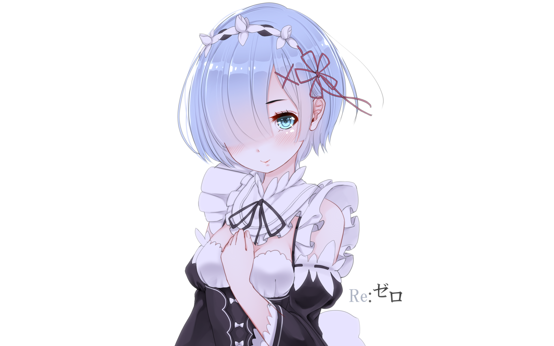 Rem, Shy, Maid, Re - Rem In Re Zero , HD Wallpaper & Backgrounds