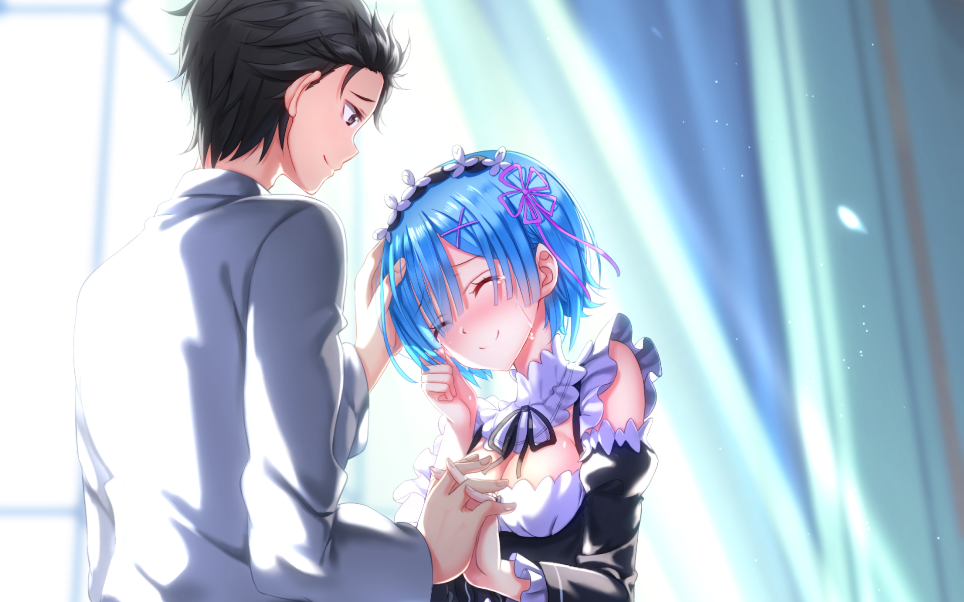 Zero Starting Life In Another World Rem Subaru Natsuki - Re Zero Rem And Subaru , HD Wallpaper & Backgrounds