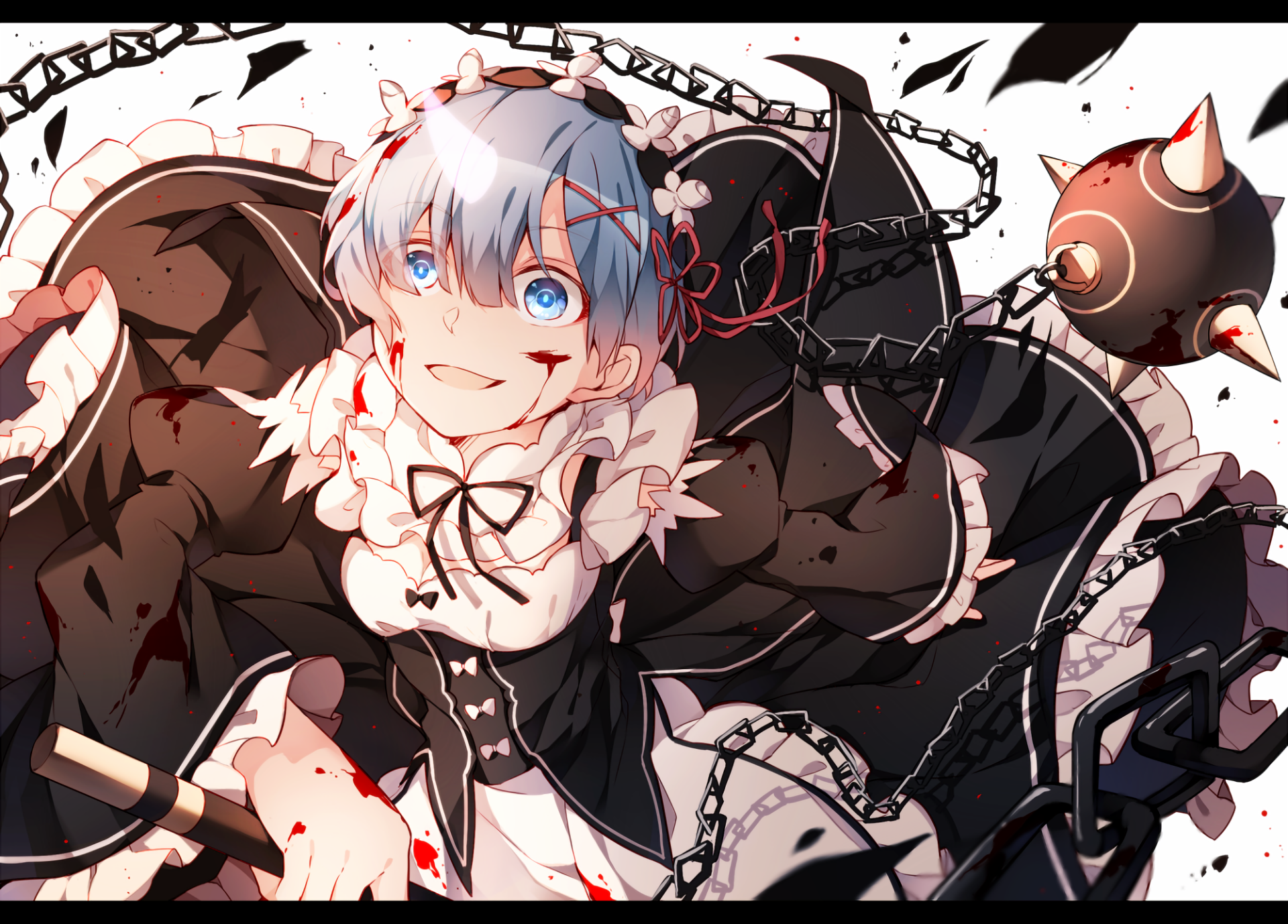 Rem, Yandare, Re - Demon Rem Re Zero , HD Wallpaper & Backgrounds