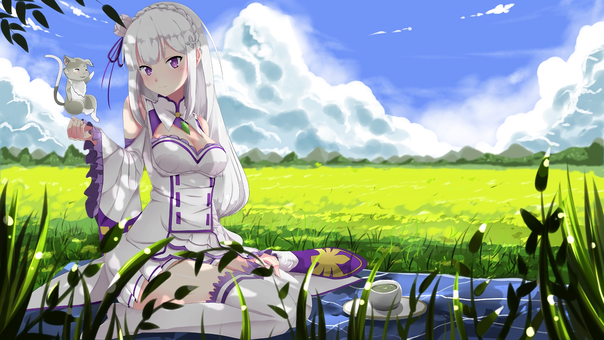 Zero Starting Life In Another World Wallpaper - Emilia Re Zero Hd , HD Wallpaper & Backgrounds