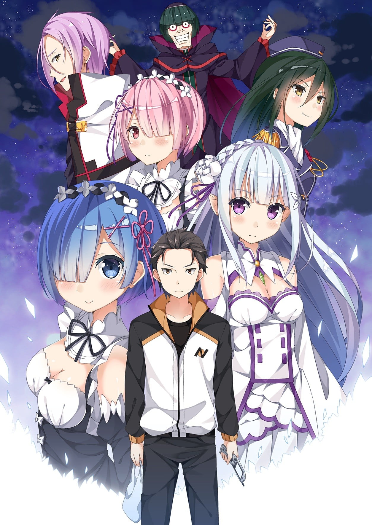 Anime Characters Digital Wallpaper, Re - Subaru Re Zero , HD Wallpaper & Backgrounds